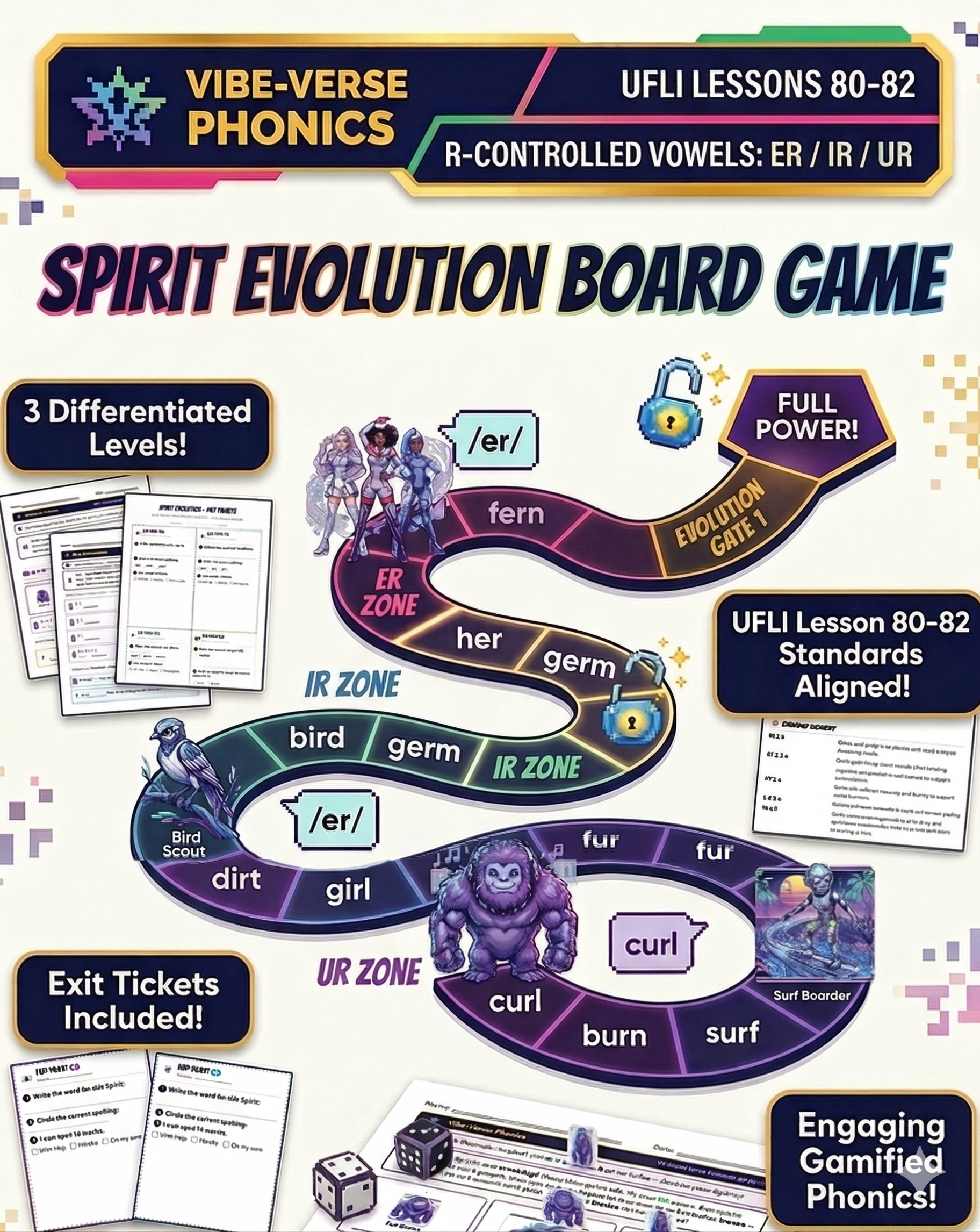 UFLI aligned ER IR UR activities showing students actively decoding words